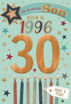 Picture of BORN IN 1996 SON 30TH BIRTHDAY CARD